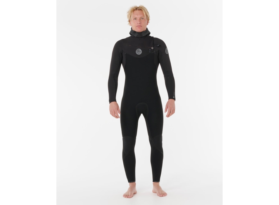 RIP CURL FLASH BOMB HOODED WETSUIT 6/4 CHEST ZIP