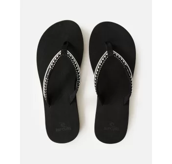 RIP CURL FREEDOM BLOOM OPEN TOE BLACK OFF WHITE