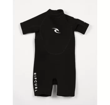 RIP CURL GROMS FREELITE 2MM BACK ZIP SPRINGSUIT BLACK