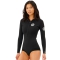 RIP CURL G BOMB 1MM LONG SLEEVE SPRING SUIT FRONT ZIP BLACK