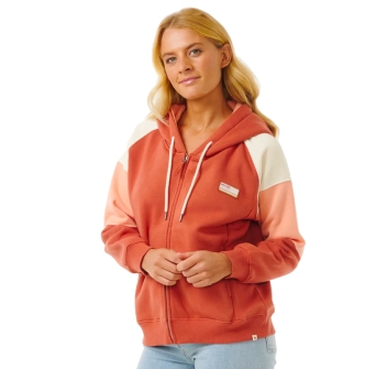RIP CURL GALICIA FULL ZIP FLEECE RUST
