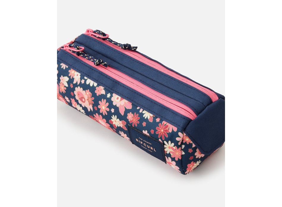 RIP CURL GLOBAL PENCIL CASE TWO COMPARTMENT WHITE