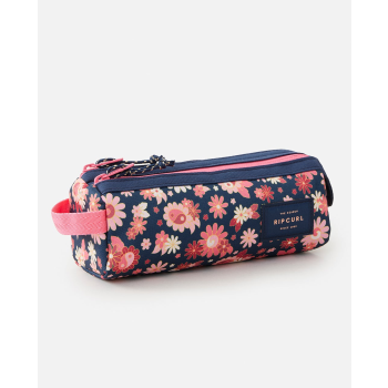 RIP CURL GLOBAL PENCIL CASE TWO COMPARTMENT WHITE