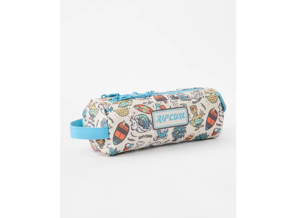 RIP CURL GLOBAL PENCIL CASE TWO COMPARTMENT BONE
