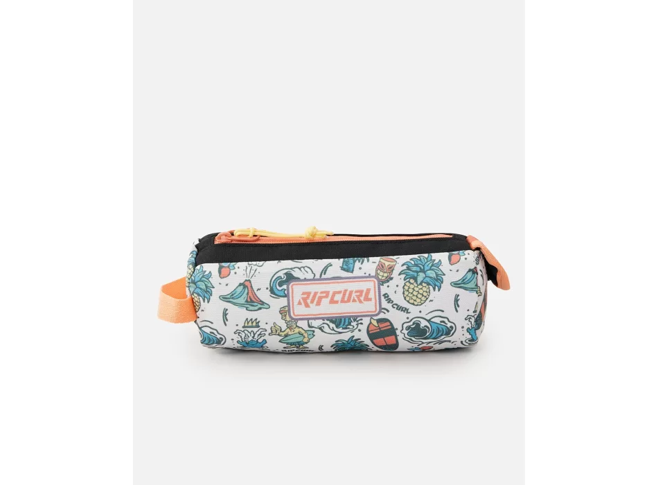 RIP CURL GLOBAL PENCIL CASE TWO COMPARTMENT BONE