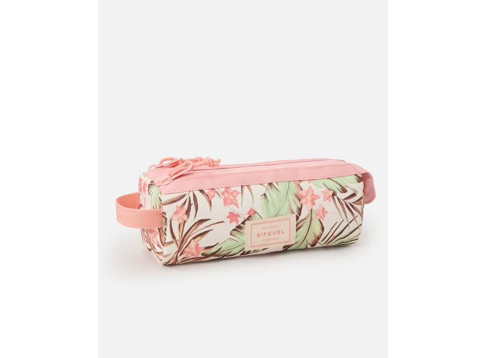 RIP CURL GLOBAL PENCIL CASE TWO COMPARTMENT BONE