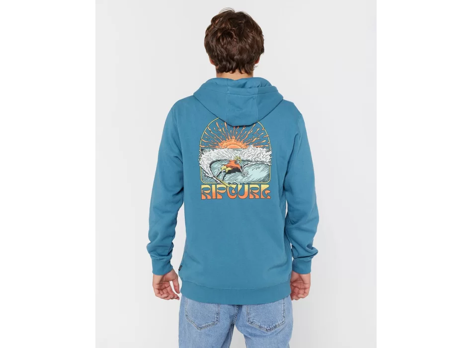 RIP CURL GRATEFUL SHRED ZIP HOOD  STORM BLUE