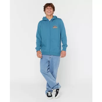 RIP CURL GRATEFUL SHRED ZIP HOOD  STORM BLUE