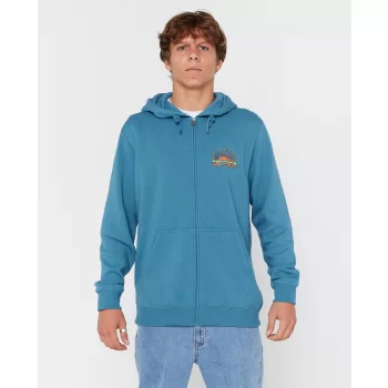 RIP CURL GRATEFUL SHRED ZIP HOOD  STORM BLUE