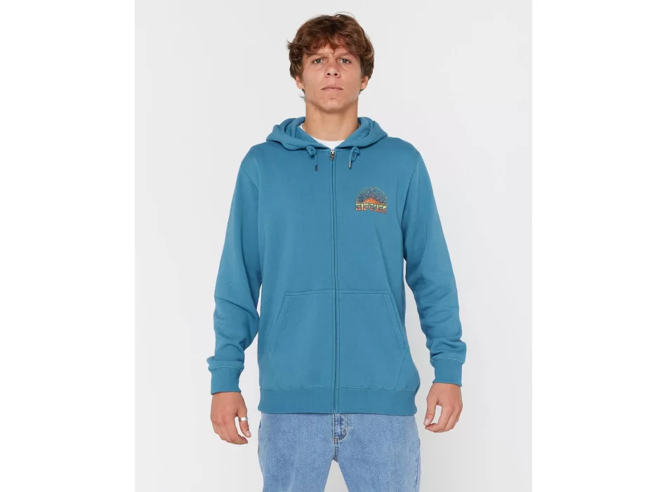 RIP CURL GRATEFUL SHRED ZIP HOOD  STORM BLUE