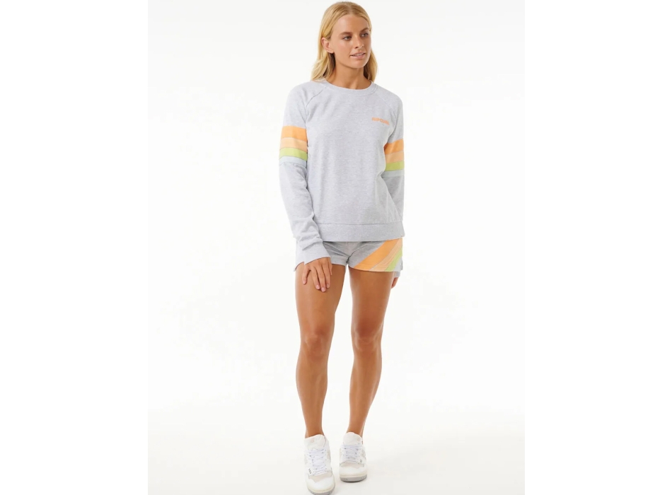 RIP CURL HIGH TIDE RAGLAN CREW WASHED BLACK