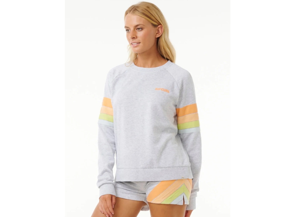RIP CURL HIGH TIDE RAGLAN CREW WASHED BLACK