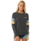RIP CURL HIGH TIDE RAGLAN CREW WASHED BLACK