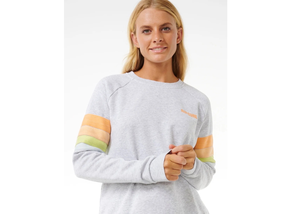 RIP CURL HIGH TIDE RAGLAN CREW WASHED BLACK