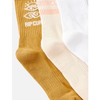 RIP CURL ICONS OF SURF 3 PACK CREW SOCKS