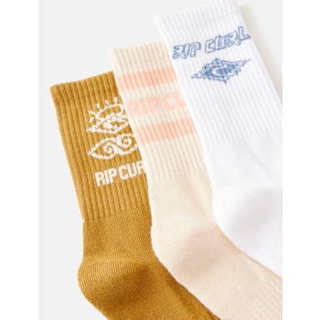 RIP CURL ICONS OF SURF 3 PACK CREW SOCKS