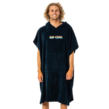RIP CURL ICONS HOODED PONCHO NAVY