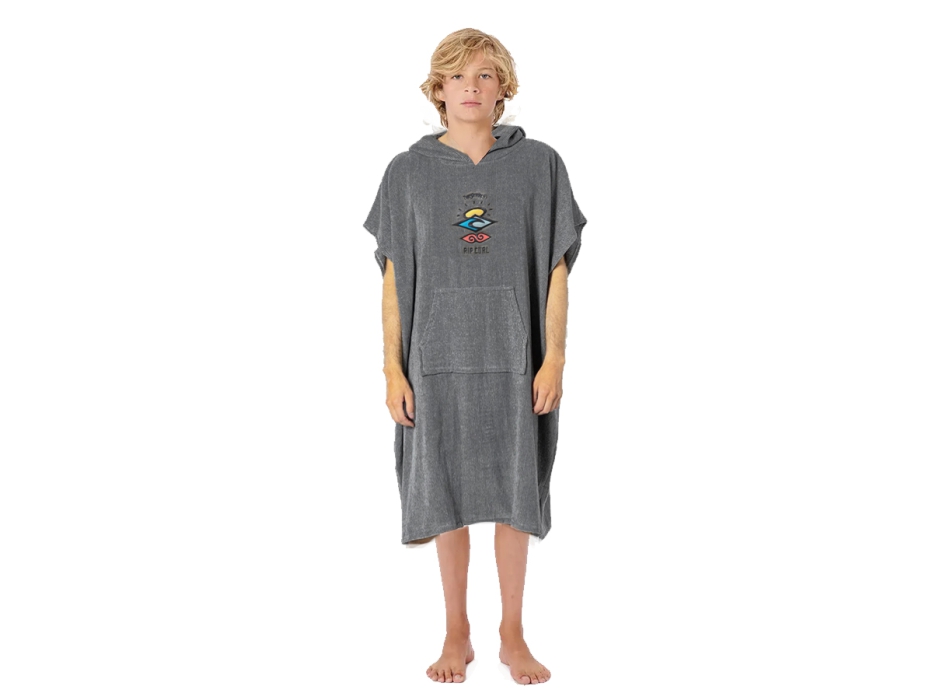 RIP CURL HOODED TOWEL BOYS GREY 8-16 YEARS