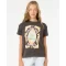 RIP CURL ISLAND BLISS ART TEE GIRL WASHED BLACK