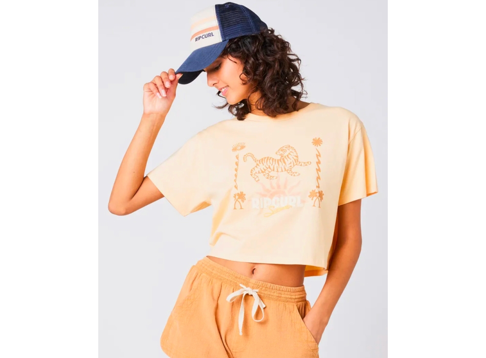RIP CURL JEFFREY'S CROP TEE LIGHT ORANGE