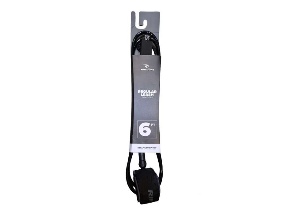 RIP CURL LEASH 6' REGUALR BLACK