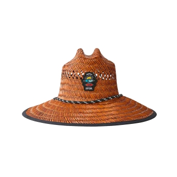 RIP CURL LOGO STRAW HAT BROWN