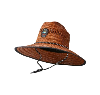 RIP CURL LOGO STRAW HAT BROWN