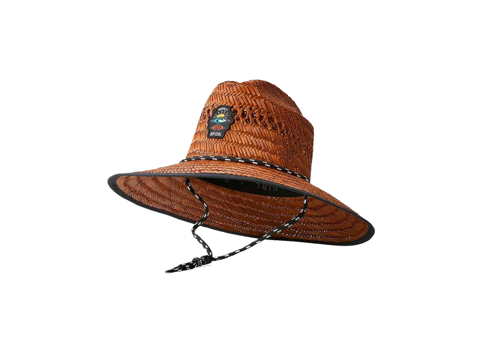 RIP CURL LOGO STRAW HAT BROWN