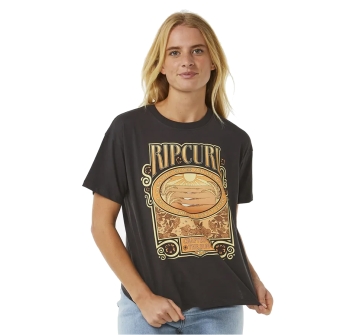 RIP CURL LONG DAYS RELAXED TEE WASHED BLACK