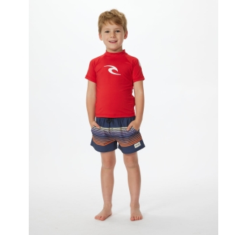 RIP CURL T-SHIRT LYCRA BRAND WAVE UV SHORT SLEEVE UPF50+ RED
