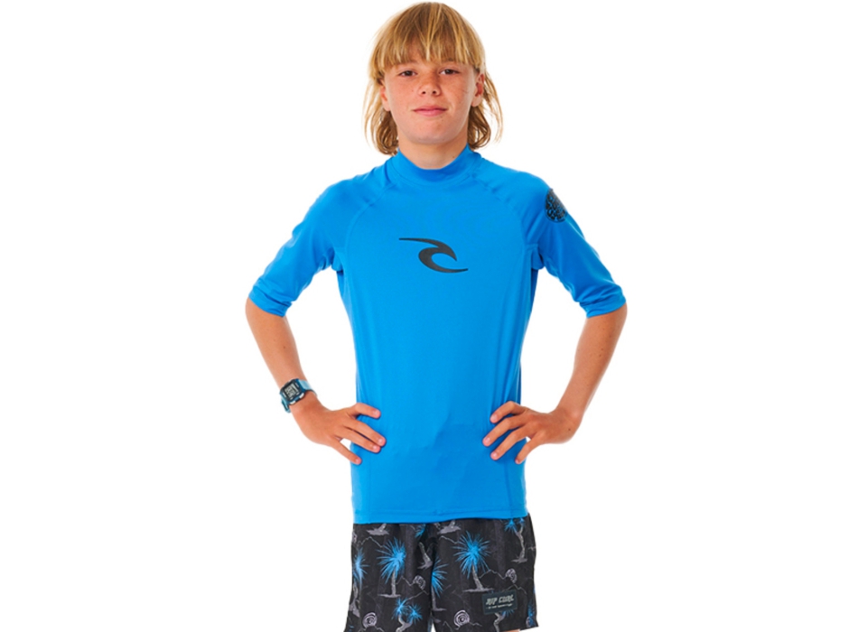 RIP CURL T-SHIRT BRAND WAVE UV SHORT SLEEVE UPF50+ BLUE GUM