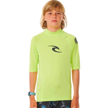 RIP CURL T-SHIRT BRAND WAVE UV SHORT SLEEVE UPF50+ LIME