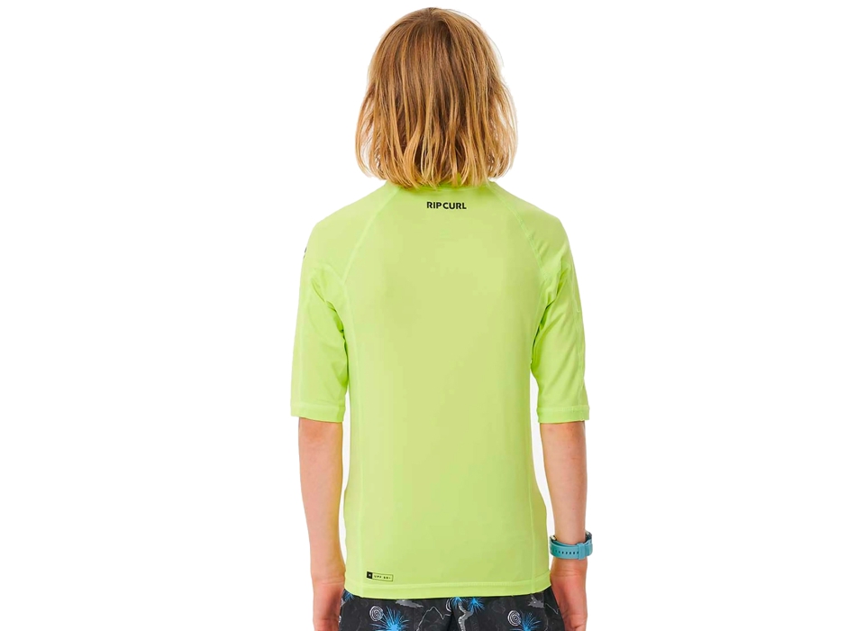 RIP CURL T-SHIRT BRAND WAVE UV SHORT SLEEVE UPF50+ LIME