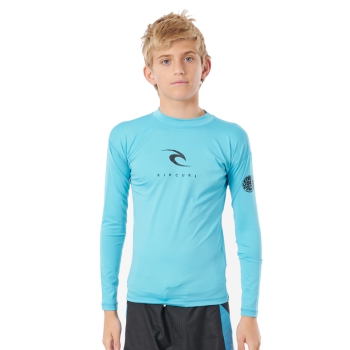RIP CURL T-SHIRT BOYS CORP LONG SLEEVE UV 50+ BLUE