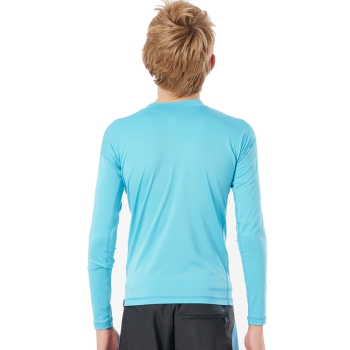 RIP CURL T-SHIRT BOYS CORP LONG SLEEVE UV 50+ BLUE