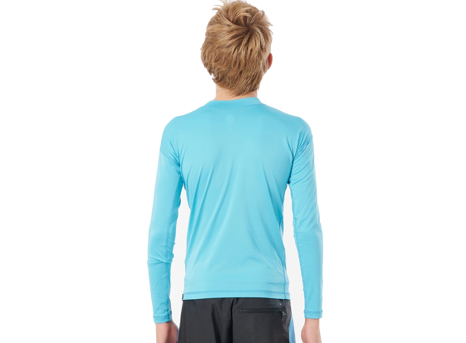 RIP CURL T-SHIRT BOYS CORP LONG SLEEVE UV 50+ BLUE