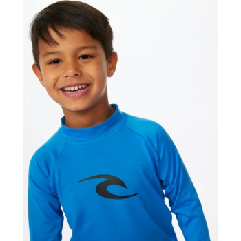 RIP CURL T-SHIRT BRAND WAVE UV LONG SLEEVE UPF50+ BLUE GUM