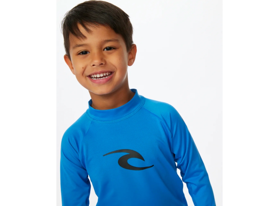 RIP CURL T-SHIRT BRAND WAVE UV LONG SLEEVE UPF50+ BLUE GUM