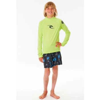 RIP CURL T-SHIRT BRAND WAVE UV SHORT SLEEVE UPF50+ LIME