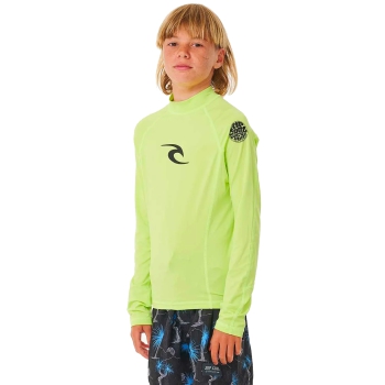 RIP CURL T-SHIRT BRAND WAVE UV SHORT SLEEVE UPF50+ LIME