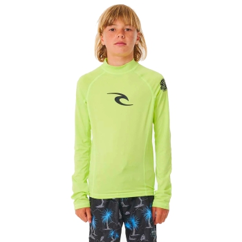 RIP CURL T-SHIRT BRAND WAVE UV SHORT SLEEVE UPF50+ LIME