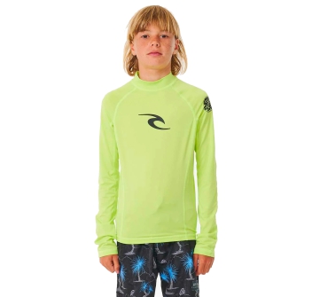 RIP CURL T-SHIRT BRAND WAVE UV SHORT SLEEVE UPF50+ LIME