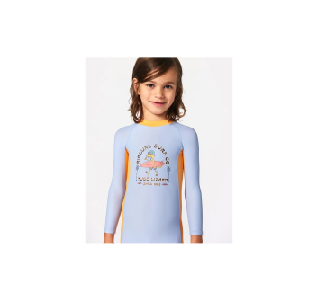 RIP CURL T-SHIRT BRAND WAVE UV LONG SLEEVE UPF50+ LIME