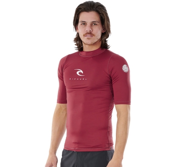 RIP CURL CORPS SHORT SLEEVE UV TEE MAROON