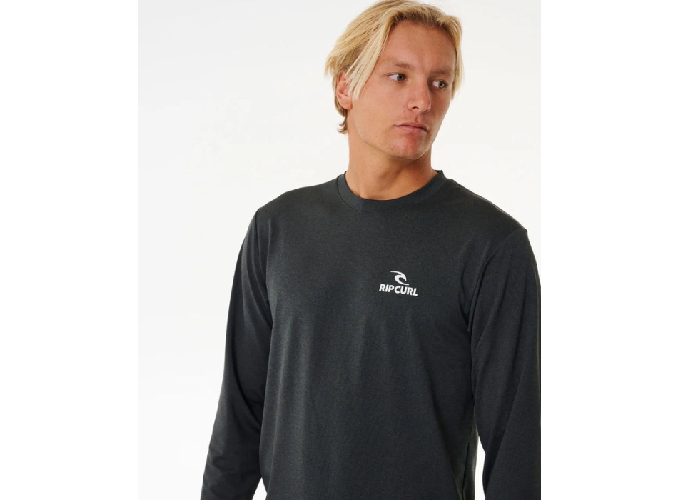 RIP CURL ICON PERF SHORT SLEEVE UV TEE BLACK