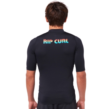 RIP CURL ICON PERF SHORT SLEEVE UV TEE BLACK