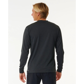 RIP CURL ICON PERF SHORT SLEEVE UV TEE BLACK