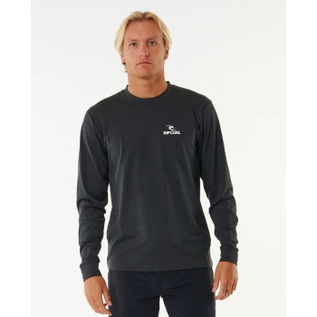 RIP CURL ICON PERF SHORT SLEEVE UV TEE BLACK