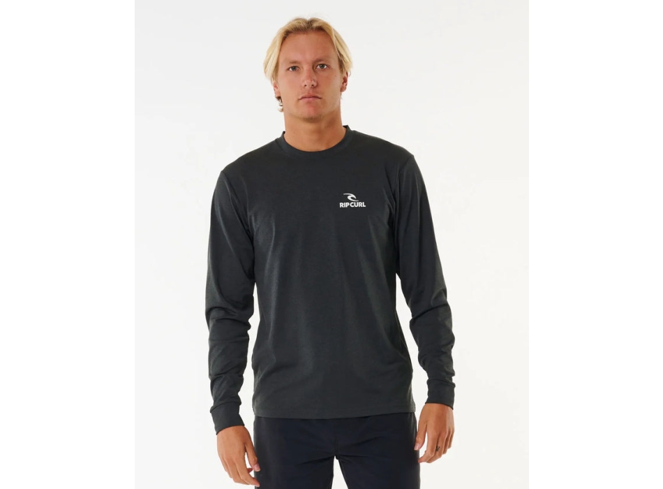 RIP CURL ICON PERF SHORT SLEEVE UV TEE BLACK