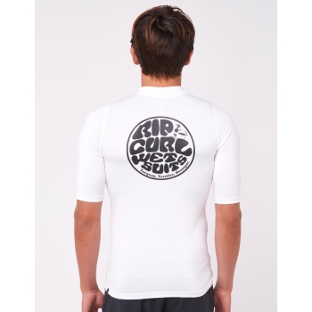 RIP CURL ICON PERF SHORT SLEEVE UV TEE WHITE